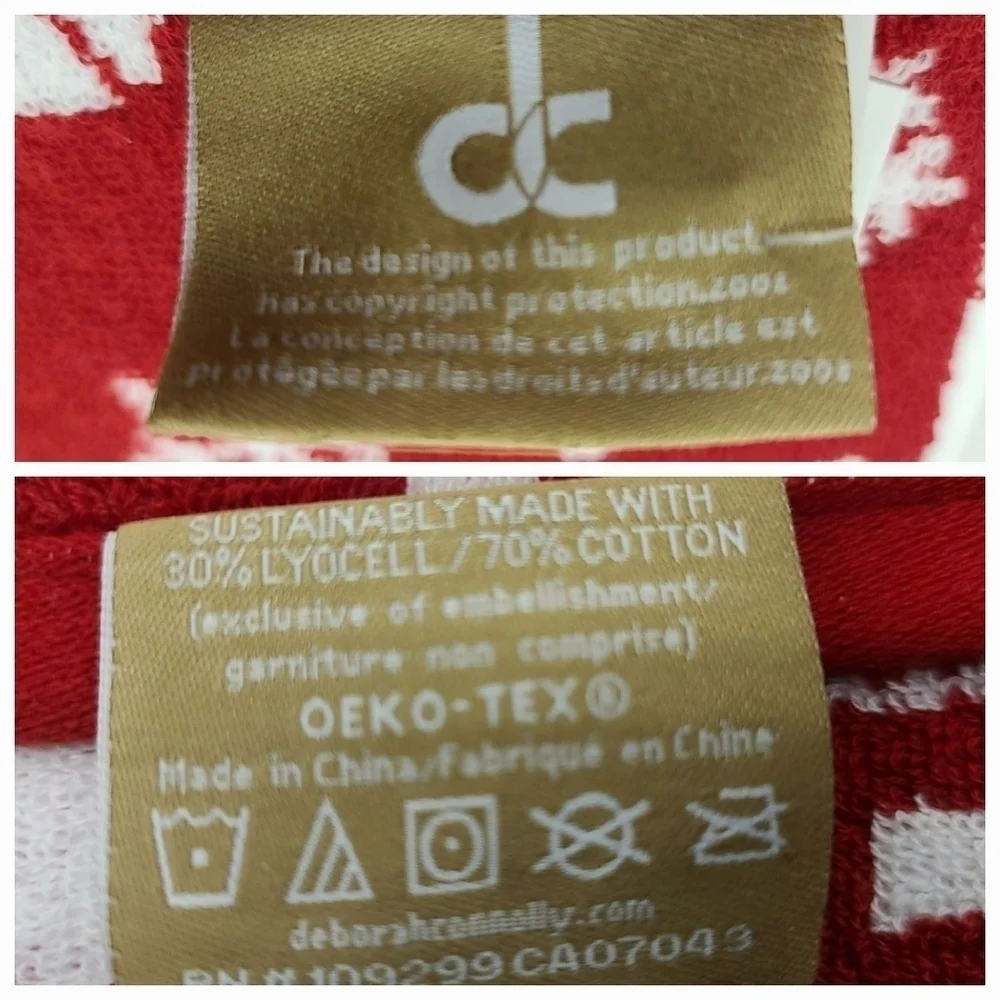 x4 Deborah Connolly Cozy Cabin  Snowflake Reindeer Christmas Bath Hand Towel Set